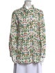 Jonathan Cohen Printed Long Sleeve Button-Up Top