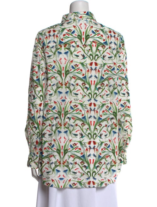 Jonathan Cohen Printed Long Sleeve Button-Up Top