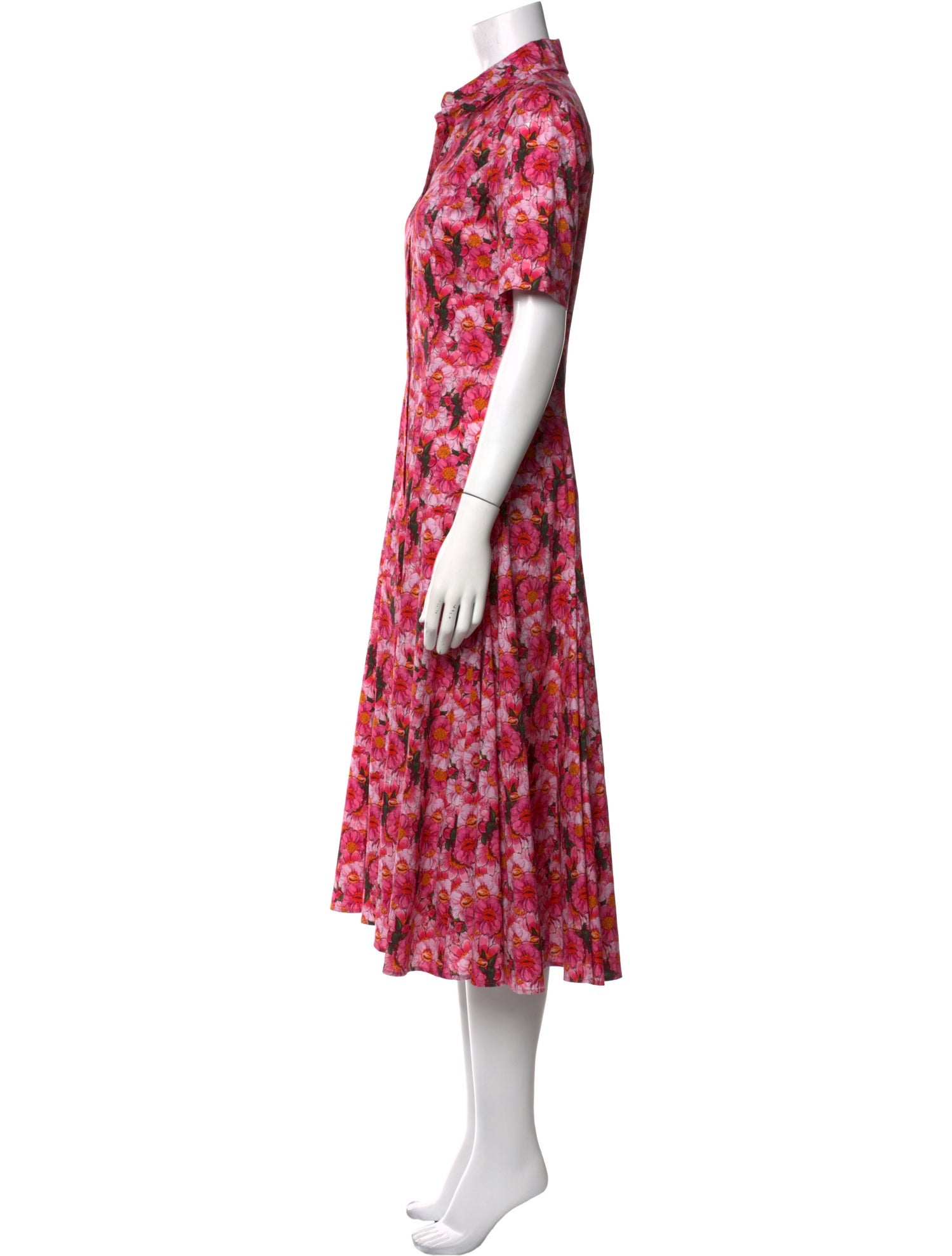 Jonathan Cohen Floral Print Midi Length Dress