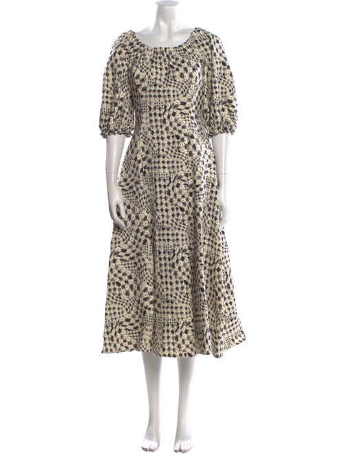 Jonathan Cohen Printed Midi Length Dress