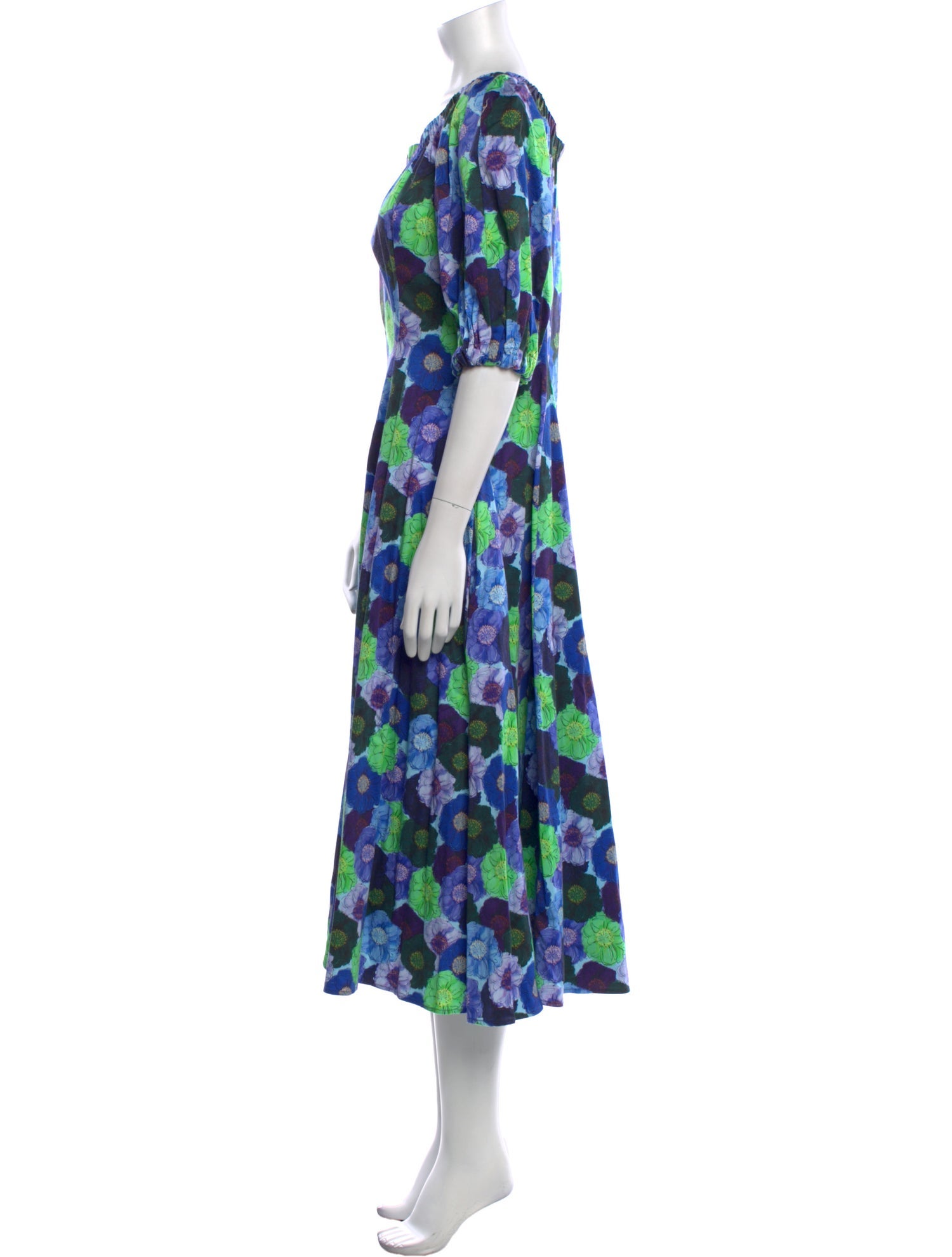 Jonathan Cohen Floral Print Midi Length Dress