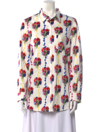 Jonathan Cohen Floral Print Long Sleeve Tunic