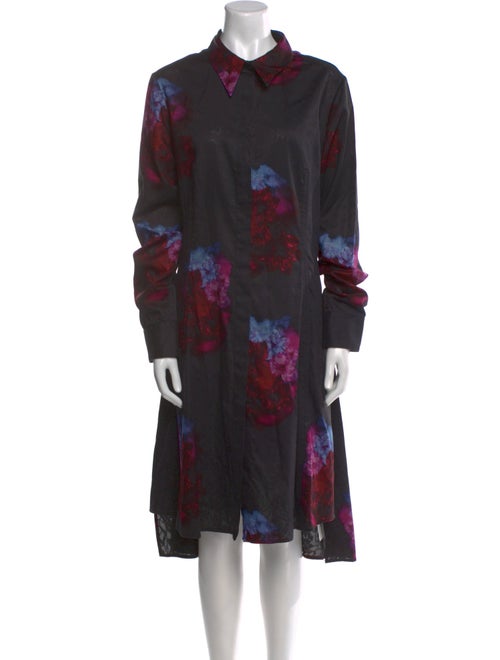 Jonathan Cohen Floral Print Midi Length Dress