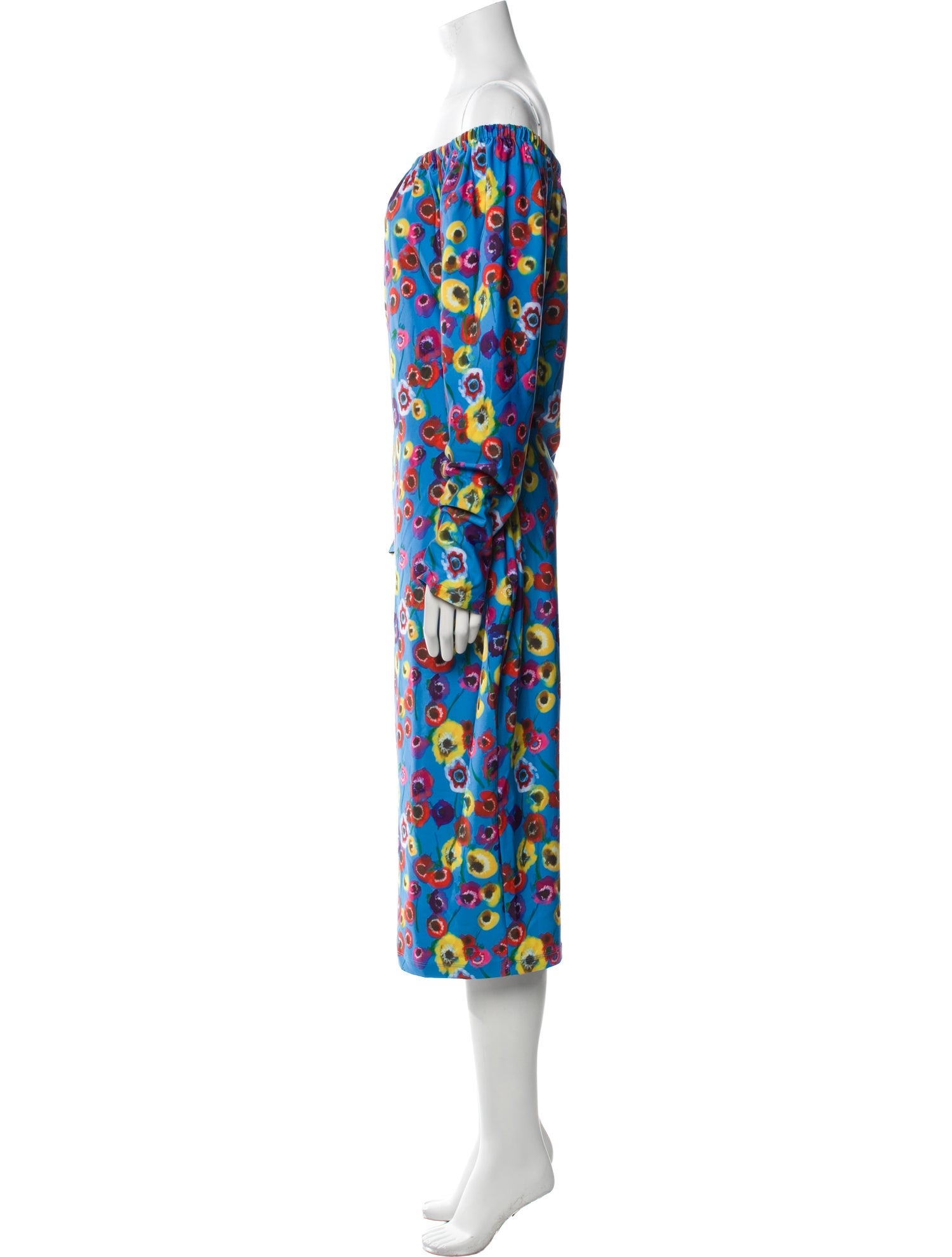Jonathan Cohen Floral Print Midi Length Dress w/ Tags