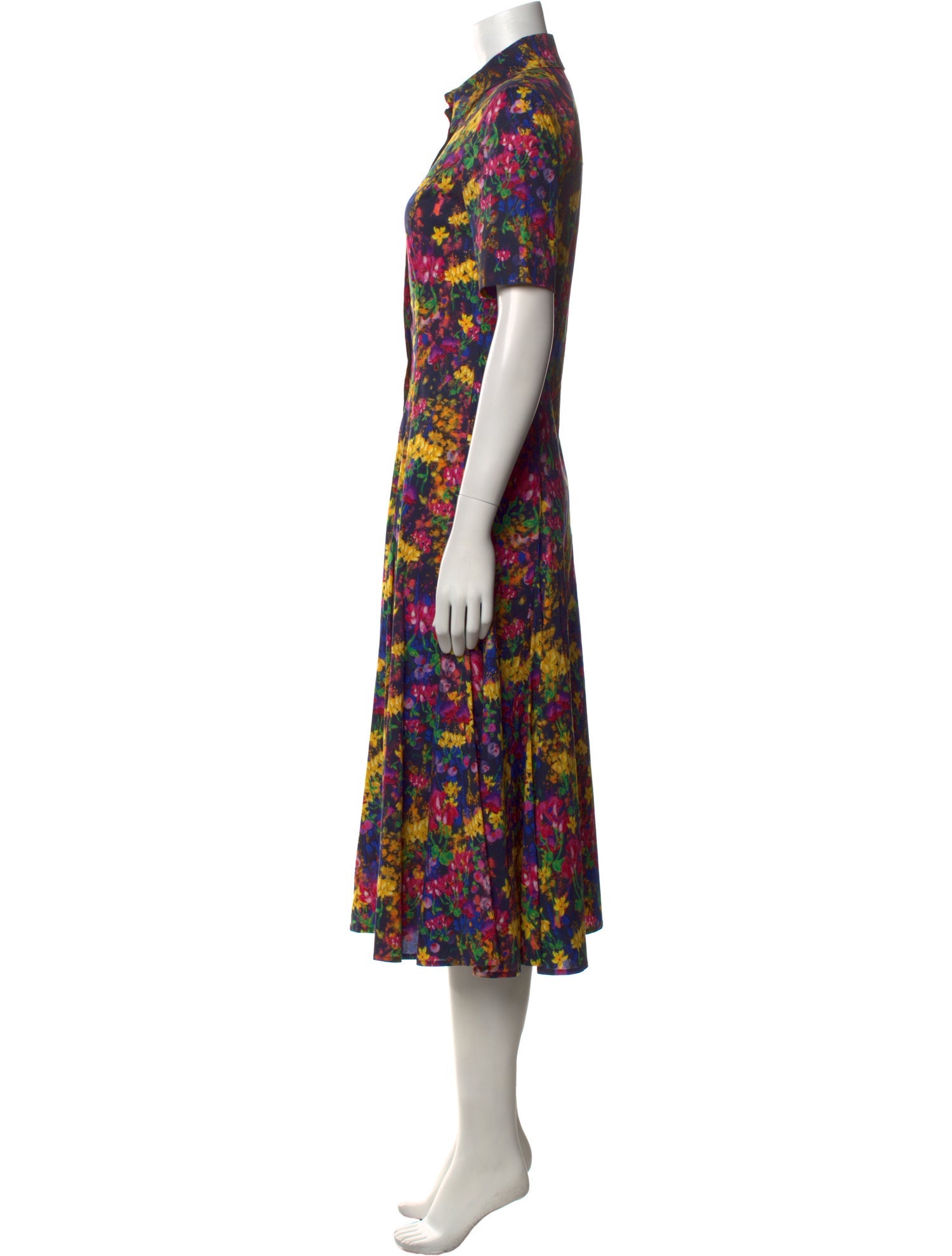 Jonathan Cohen Floral Print Midi Length Dress