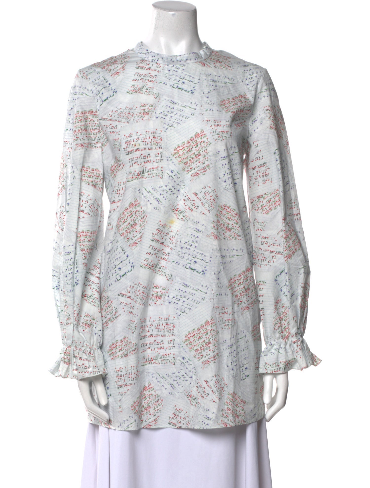 Jonathan Cohen Floral Print Mock Neck Tunic