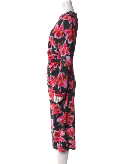 Jonathan Cohen Floral Print Midi Length Dress