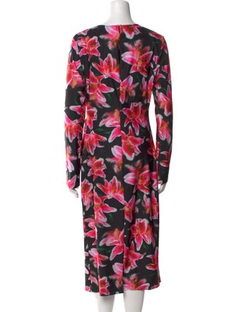 Jonathan Cohen Floral Print Midi Length Dress