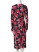 Jonathan Cohen Floral Print Midi Length Dress