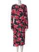 Jonathan Cohen Floral Print Midi Length Dress