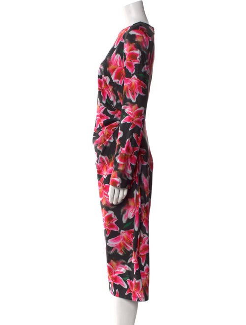 Jonathan Cohen Floral Print Midi Length Dress
