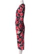 Jonathan Cohen Floral Print Midi Length Dress