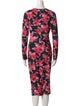 Jonathan Cohen Floral Print Midi Length Dress