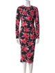 Jonathan Cohen Floral Print Midi Length Dress