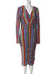 Jonathan Cohen Striped Midi Length Dress