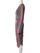 Jonathan Cohen Striped Midi Length Dress