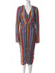 Jonathan Cohen Striped Midi Length Dress