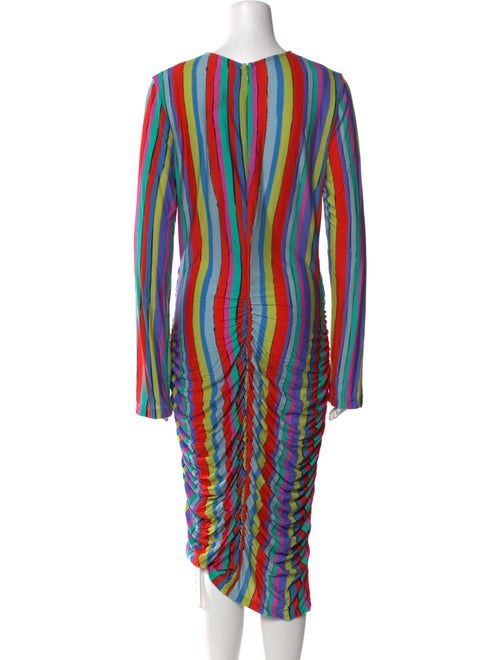 Jonathan Cohen Striped Midi Length Dress