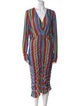 Jonathan Cohen Striped Midi Length Dress
