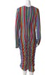 Jonathan Cohen Striped Midi Length Dress