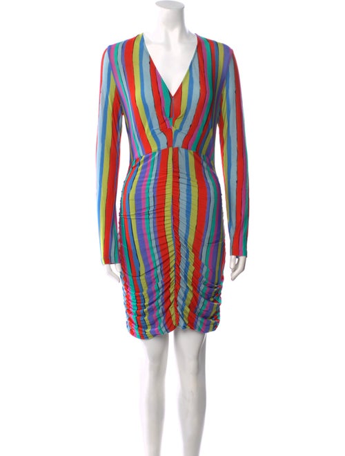 Jonathan Cohen Striped Midi Length Dress