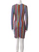 Jonathan Cohen Striped Midi Length Dress