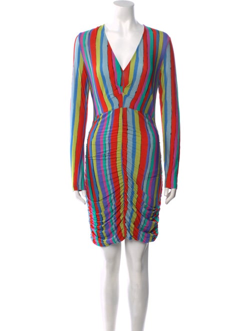 Jonathan Cohen Striped Midi Length Dress