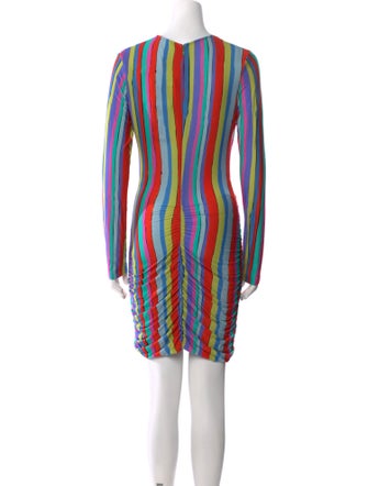 Jonathan Cohen Striped Midi Length Dress