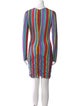 Jonathan Cohen Striped Midi Length Dress