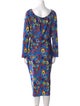Jonathan Cohen Printed Midi Length Dress