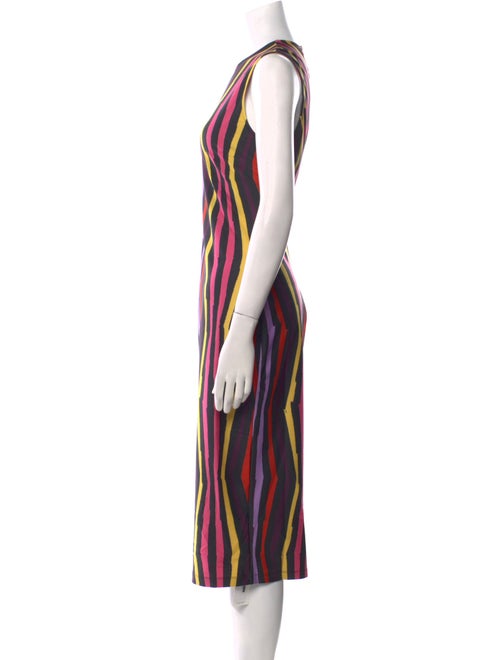 Jonathan Cohen Striped Midi Length Dress
