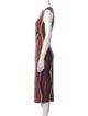 Jonathan Cohen Striped Midi Length Dress