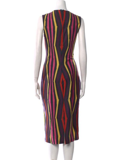 Jonathan Cohen Striped Midi Length Dress