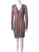Jonathan Cohen Striped Midi Length Dress