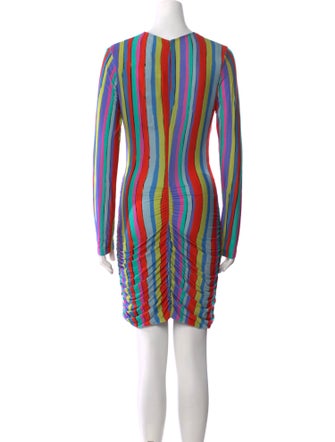 Jonathan Cohen Striped Midi Length Dress