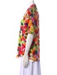 Jonathan Cohen Silk Floral Print Button-Up Top