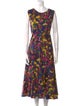 Jonathan Cohen Floral Print Midi Length Dress