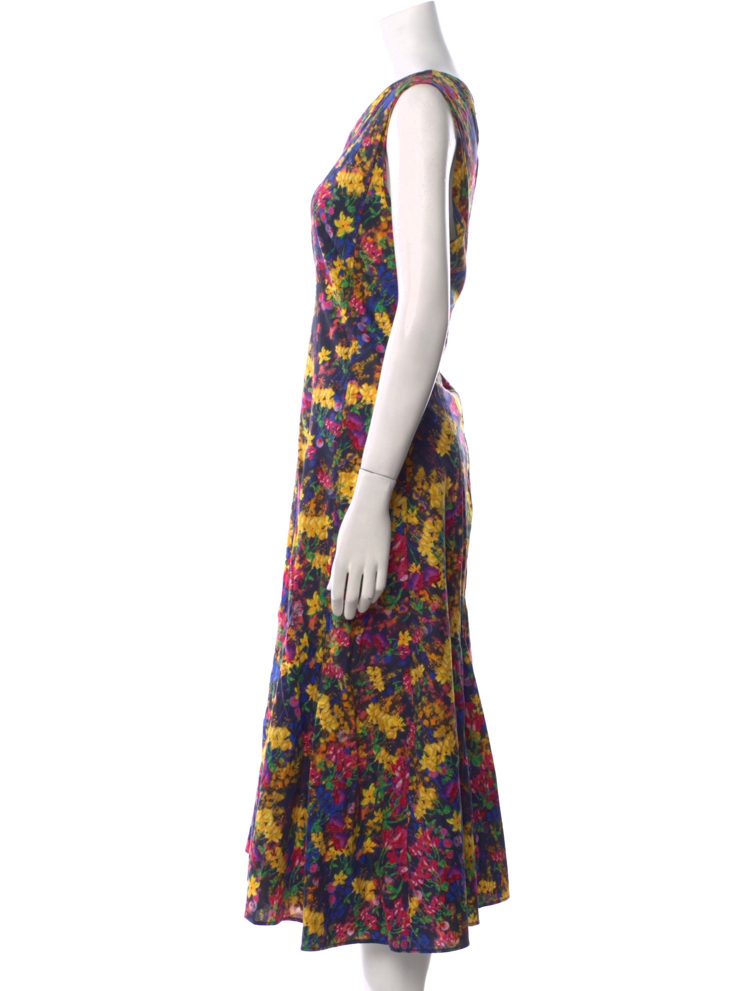 Jonathan Cohen Floral Print Midi Length Dress