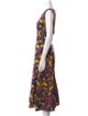 Jonathan Cohen Floral Print Midi Length Dress