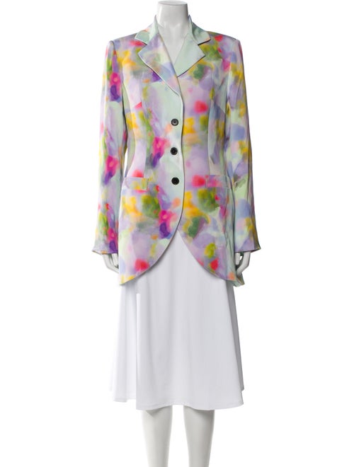 Jonathan Cohen Silk Floral Print Blazer