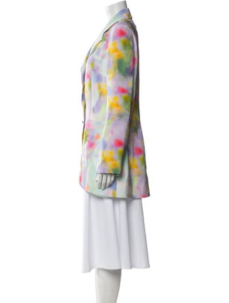 Jonathan Cohen Silk Floral Print Blazer