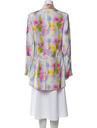 Jonathan Cohen Silk Floral Print Blazer