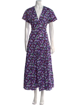 Jonathan Cohen Floral Print Long Dress