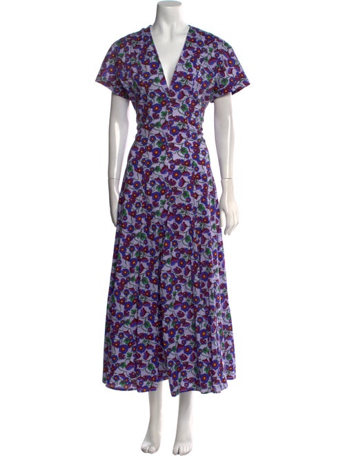 Jonathan Cohen Floral Print Long Dress