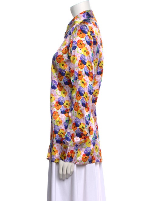 Jonathan Cohen Floral Print Long Sleeve Button-Up Top