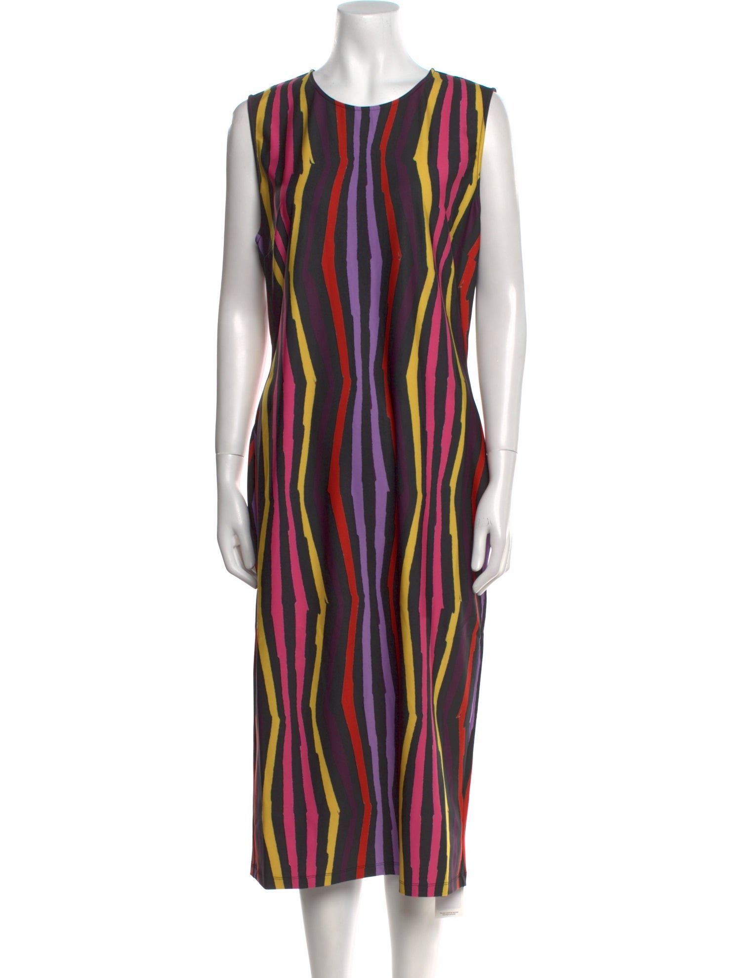 Jonathan Cohen Striped Midi Length Dress