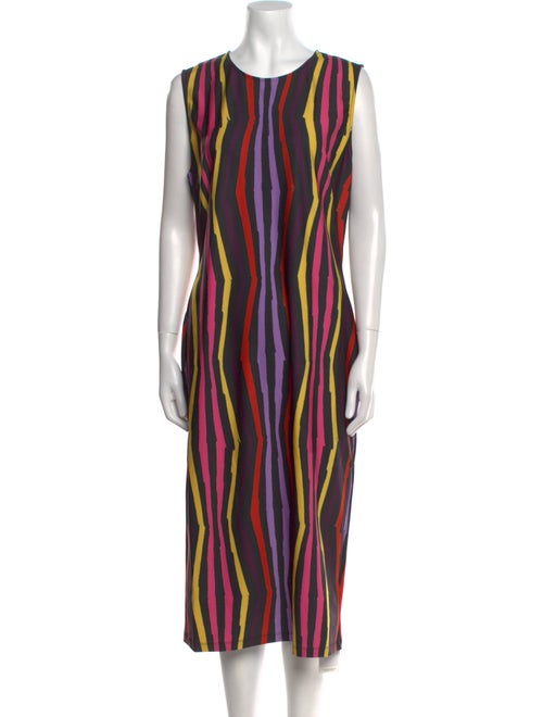 Jonathan Cohen Striped Midi Length Dress