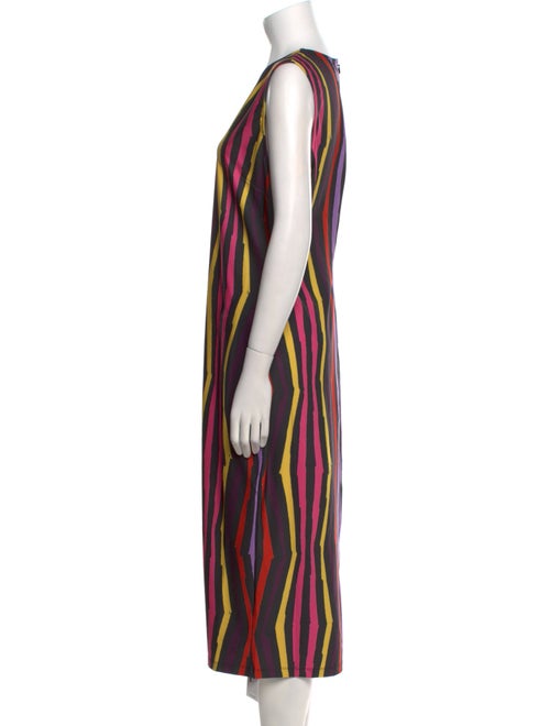 Jonathan Cohen Striped Midi Length Dress