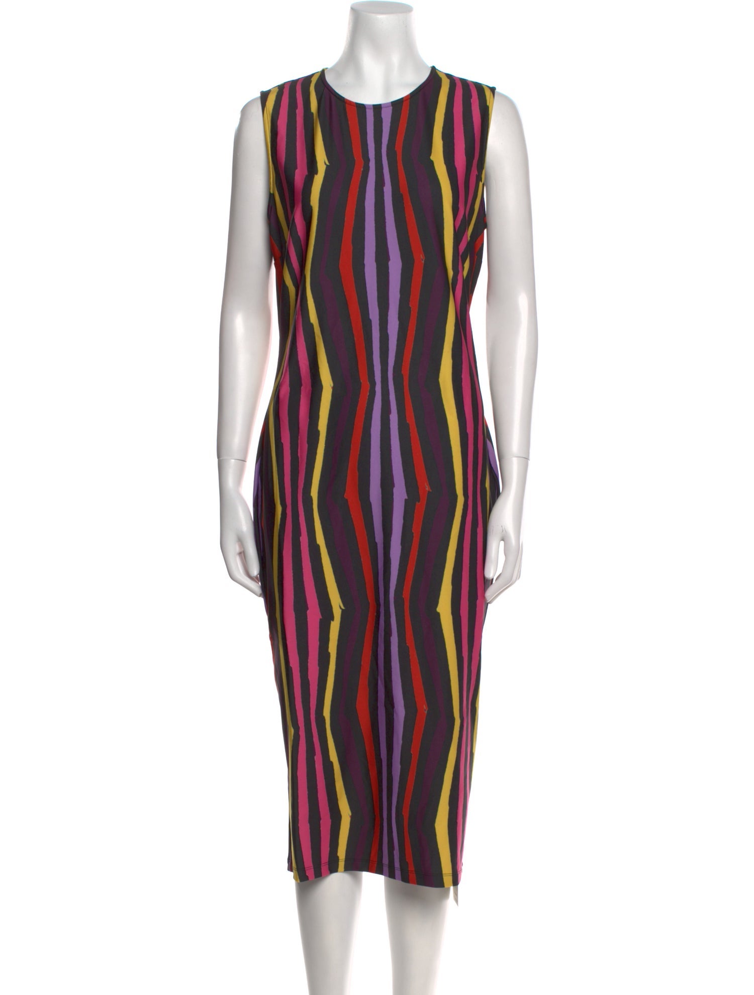 Jonathan Cohen Striped Midi Length Dress