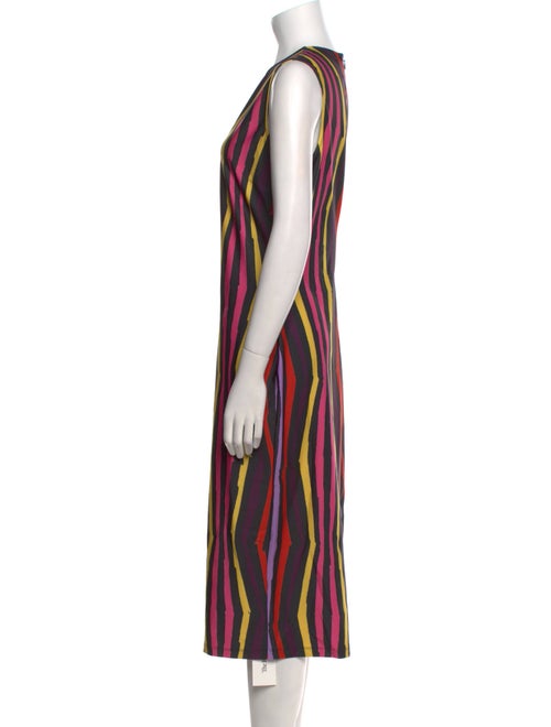 Jonathan Cohen Striped Midi Length Dress